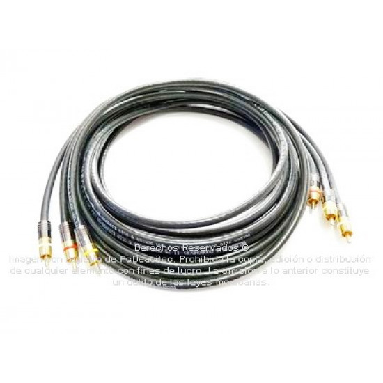 Cable Digital AV RCA para Video Compuesto + Audio R/L de 40 m