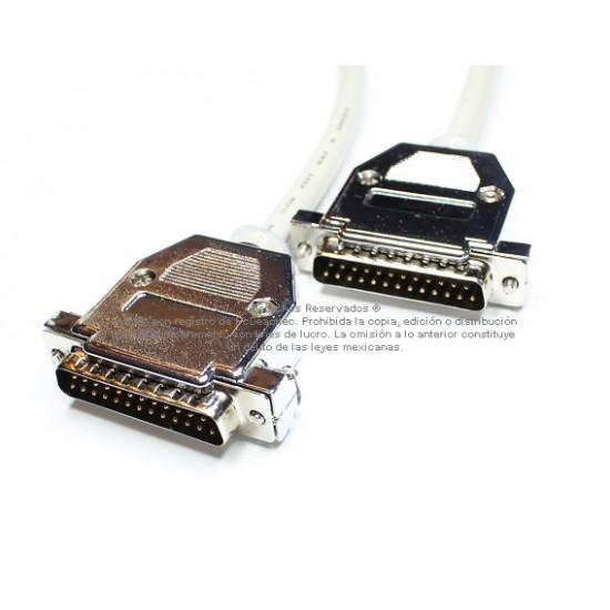 Cable paralelo DB25 macho a macho 1.5 m
