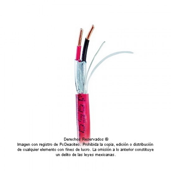 Cable Belden 2x16 AWG blindado 5220FL contra incendio para control, voz y datos, venta por metro