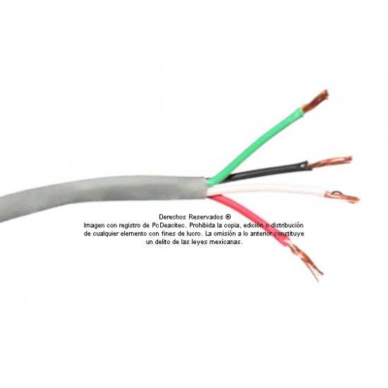 Cable Belden 4x18 AWG 5302UE multifilar para control, voz y datos, venta por metro