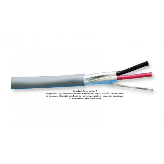Cable Belden 2x20 AWG blindado 5400FE multifilar para control, voz y datos, venta por metro