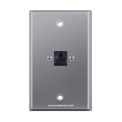 Placa Tapa Jack RJ45 Cat5 crimpado en Aluminio