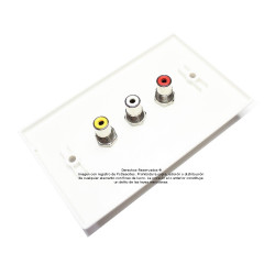 Placa Tapa RCA AV en ABS
