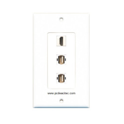 Placa Tapa decora ABS puerto HDMI + 2 x USB 2.0