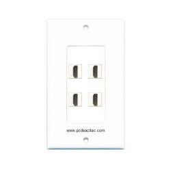 Placa Tapa Decora 4 HDMI en ABS