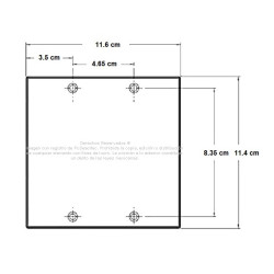 Placa Tapa XLR Canon dual soldable ABS