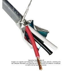 Cable Belden 3x14 AWG blindado 5101FE para control, voz y datos, venta por metro