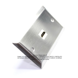 Placa Tapa HDMI en Acero Inoxidable