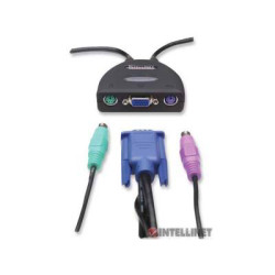 Mini Switch KVM 2 Puertos PS/2 Con Audio