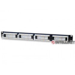 Panel de Parcheo Cat5e, 24 puertos, UTP, 1U