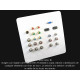 Tablero a Pared Multipuertos Video y Audio 23 Puertos