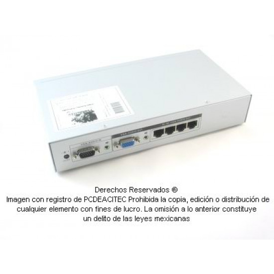 Extensor VGA Splitter VGA 1x4 Audio integrado vía Cat5 Cat6 hasta 300 m
