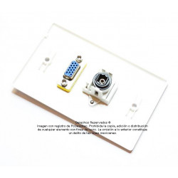 Placa Tapa VGA + Toslink fibra óptica en ABS