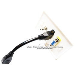 Placa Tapa VGA + HDMI pigtail + audio Jack 3.5 mm ABS