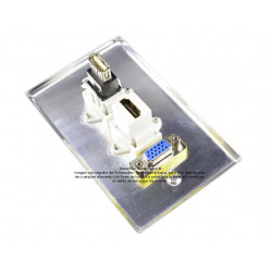 Placa Tapa VGA + HDMI + USB 2.0 en Aluminio