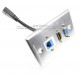 Placa Tapa VGA + HDMI pigtail + Jack RJ45 Cat6 ponchable en Aluminio