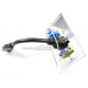 Placa Tapa VGA + HDMI pigtail + Jack RJ45 Cat6 ponchable en Aluminio