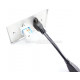 Placa Tapa HDMI pigtail + Jack RJ45 Cat6 ponchable Acero Inoxidable