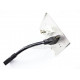 Placa Tapa HDMI pigtail + BNC en Acero Inoxidable