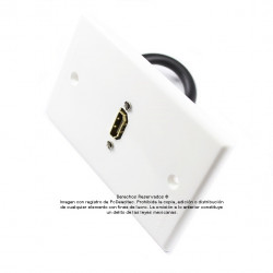 Placa Tapa HDMI pigtail en ABS