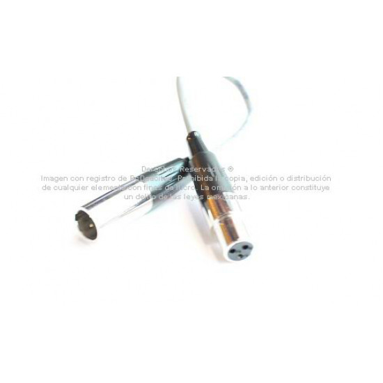 Cable Extensión Mini XLR macho a hembra de 50 m