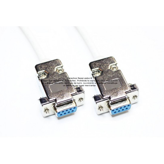Cable serial DB9 hembra a DB9 hembra de 10 m