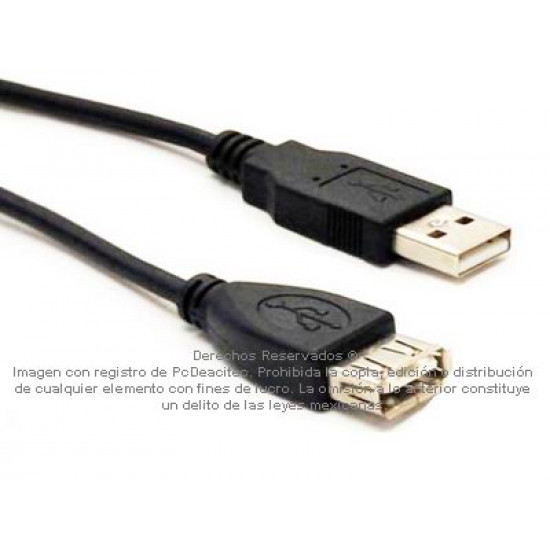 Cable extensión USB 2.0 A macho a hembra 0.3 m