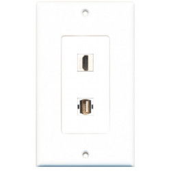 Placa Tapa Decora HDMI 1.4 + USB 2.0 en ABS