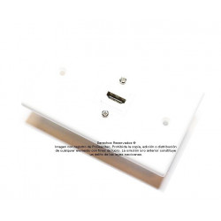 Placa Tapa HDMI en L a 90° en ABS