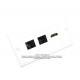 Placa Tapa Decora HDMI + 2 Jack RJ45 Cat5e en ABS