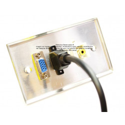 Placa Tapa VGA + HDMI pigtail + RCA en Aluminio