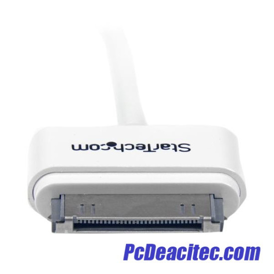 Cable Cargador 1m Conector Dock  Apple 30 Pines a USB en Ángulo Derecho iPod, iPhone, iPad