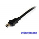 Cable USB 2.0 mini B en Y x 2 USB 2.0 A para carga de 0.3 m 