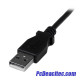 Cable 0.5 m USB 2.0 A a mini B 90° hacia Abajo