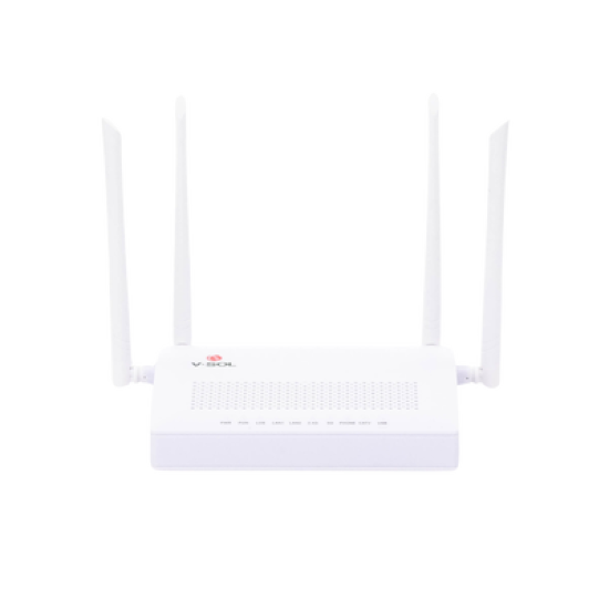 ONU Dual GPON/EPON con Wi-Fi AC de doble banda, 1 puerto SC/APC + 2 puertos LAN Gigabit + 1 puerto FXS + 1 Puerto CATV