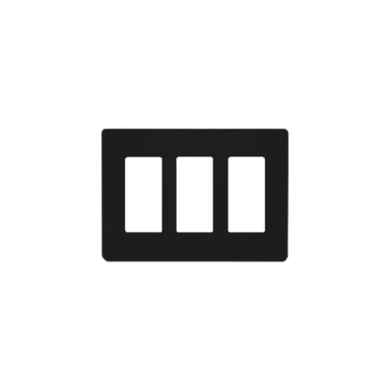 Placa de pared 3 espacio, para atenuador (dimmer), switch ó control remoto PICO inalámbrico.
