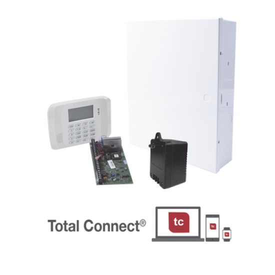 Sistema de alarma VISTA48/6162RF con Gabinete, Transformador y teclado Alfanumérico con receptor RF