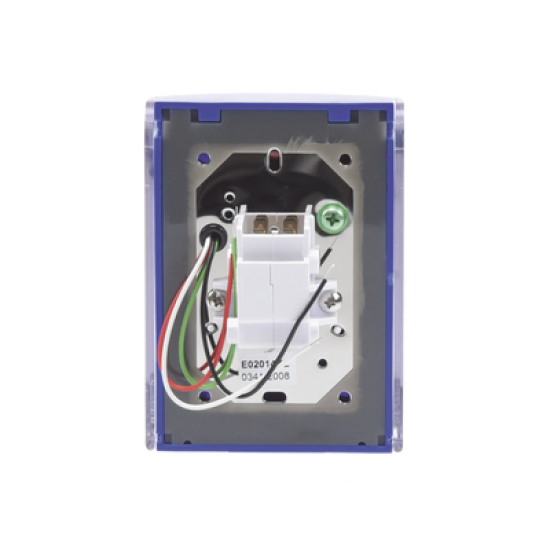 Botón De Emergencia Con Bocina De Advertencia Integrada, Solo Interior, Texto En Inglés, Tapa Protectora De Policarbonato Súper Resistente, Llave Para Restablecer