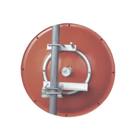 Antena altamente Direccional / 4 ft / 4.9-6.4 GHz / Diseñada para ambientes salinos / Ganancia 37 dBi / SLANT de 45 ° y 90 ° / Incluye radomo, jumper y montaje de acero inoxidable. 