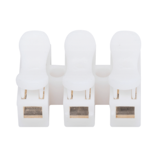 Conector tipo PUSH de 3 Contactos / Para una Conexión Rápida / Puentes de Cables