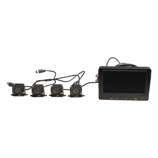 Sistema de Monitoreo Local / 4 Cámaras 1080p para Exterior (IP68) y Pantalla LCD de 7