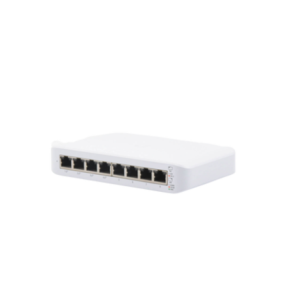 Switch UniFi Lite Administrable PoE de 8 Puertos 10/100/1000 Mbps (4 puertos 802.3af/at), 52 W 
