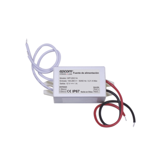 Fuente 12 V / 1 Amper / Waterproof / Intemperie grado IP67