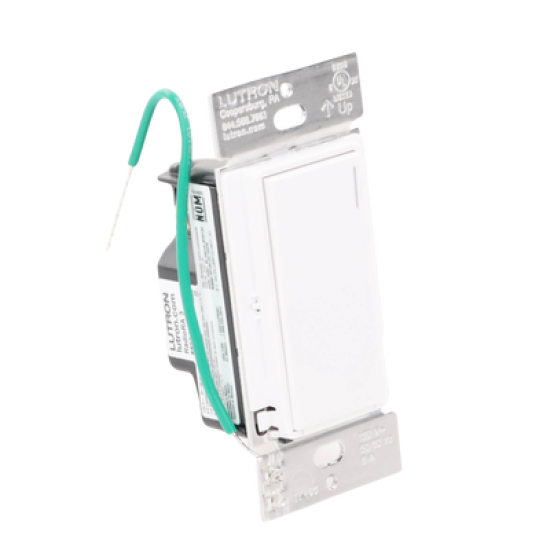 (RadioRa3) Apagador Sunnata color blanco para linea Radio Ra3, 8A de iluminacion, 5.8A Motor