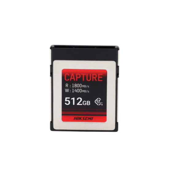 Memoria CFexpress tipo B / Clase 10 de 512 GB / Especializada para Cámaras de Fotografía y Video  / 1800 MB/s Lectura / 1700 MB/s Escritura