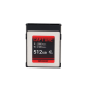 Memoria CFexpress tipo B / Clase 10 de 512 GB / Especializada para Cámaras de Fotografía y Video  / 1800 MB/s Lectura / 1700 MB/s Escritura