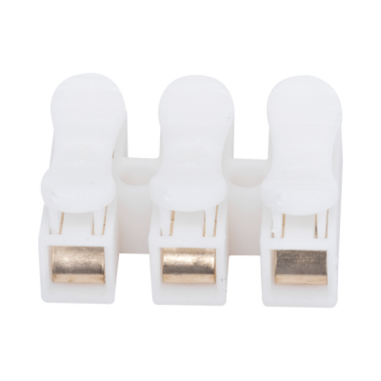Conector tipo PUSH de 3 Contactos / Para una Conexión Rápida / Puentes de Cables