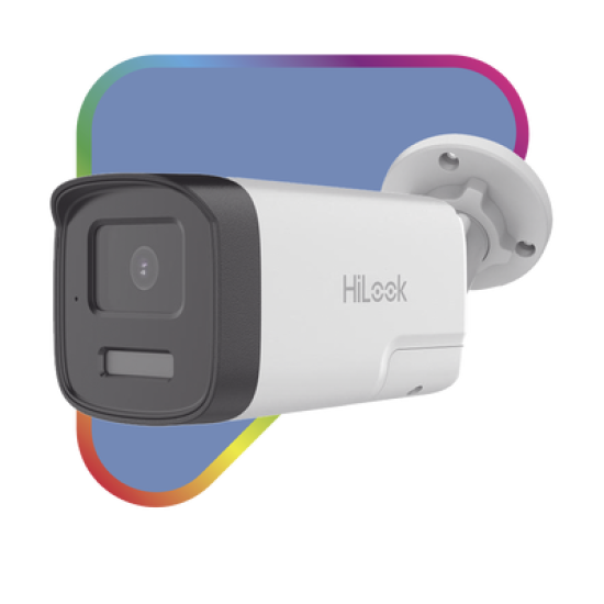 [Audio Bidireccional + Dual Light + ColorVu] Bala TURBOHD 2 Megapixel (1080p) / Lente 3.6 mm / 40 mts IR EXIR + 40 mts Luz Blanca / Micrófono y Bocina Integrado / Exterior IP67 / Metal / dWDR