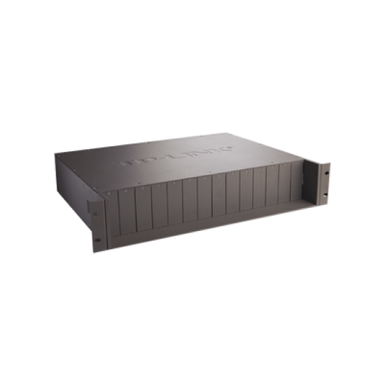 Chasis para Montaje en Rack de 14 bahías / Soporta Convertidores de Fibra Óptica TP-Link /  Compatibles (MC111CS, MC112CS, MC220L, MC110CS, MC100CM, MC210CS, MC200CM) / Plug and Play