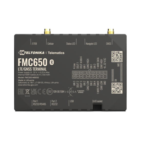 Profesional Rastreador Vehicular (GPS) 4G LTE Cat 1 Con Lectura Can / Bluetooth y Múltiples Entradas y Salidas Digitales